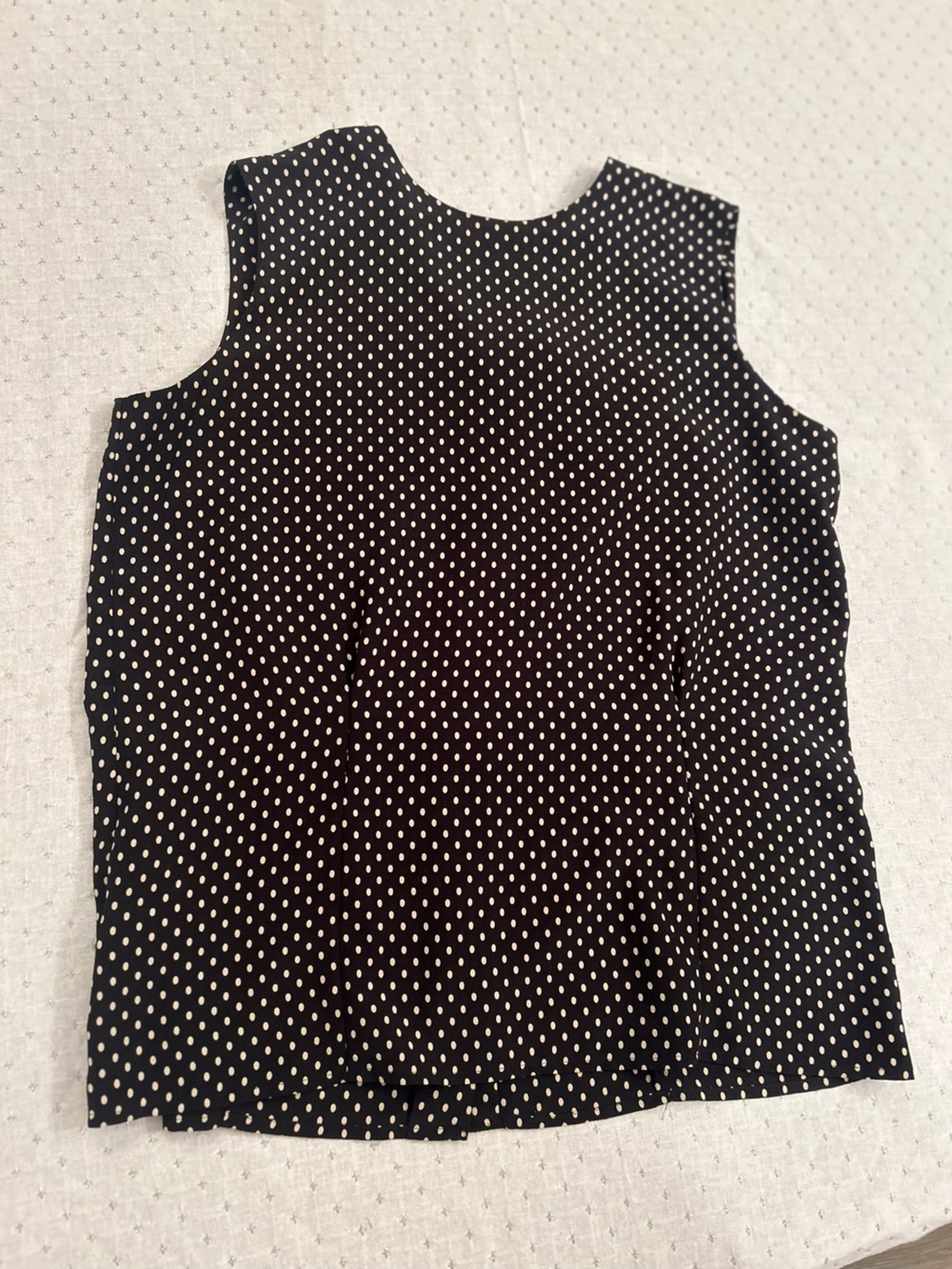 Rena Rowan for Saville Women's Petite 8P Black White Polka Dot vintage M Blouse